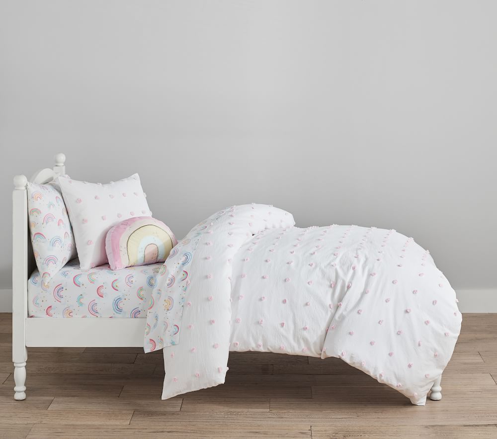 Pink Tufted Dot Bedding Look